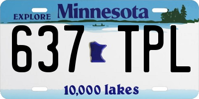 MN license plate 637TPL