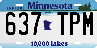 MN license plate 637TPM