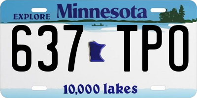 MN license plate 637TPO
