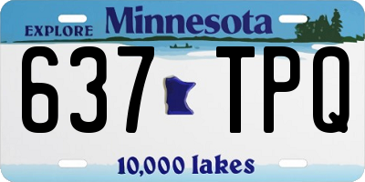 MN license plate 637TPQ