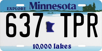 MN license plate 637TPR