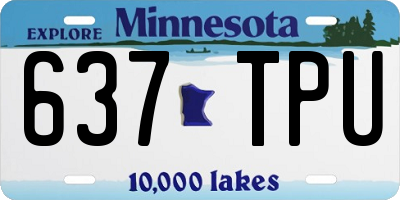 MN license plate 637TPU