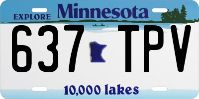 MN license plate 637TPV