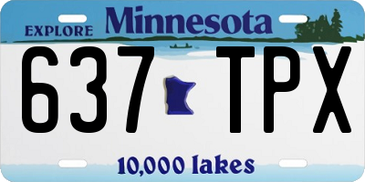 MN license plate 637TPX