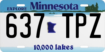 MN license plate 637TPZ