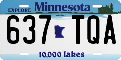 MN license plate 637TQA