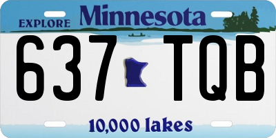 MN license plate 637TQB