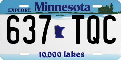 MN license plate 637TQC