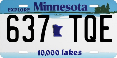 MN license plate 637TQE