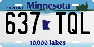 MN license plate 637TQL