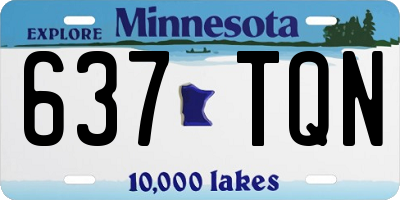 MN license plate 637TQN