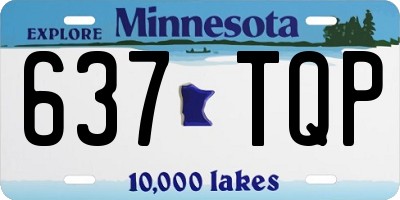 MN license plate 637TQP