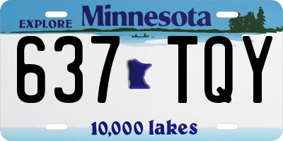 MN license plate 637TQY