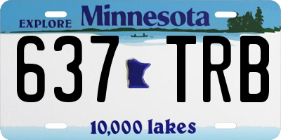 MN license plate 637TRB