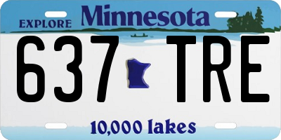 MN license plate 637TRE