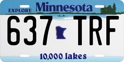 MN license plate 637TRF