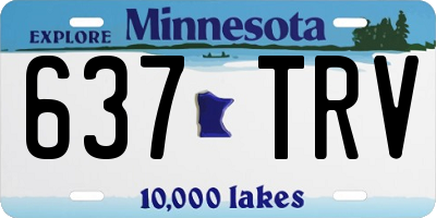 MN license plate 637TRV