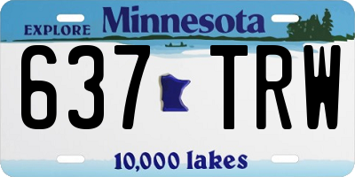 MN license plate 637TRW