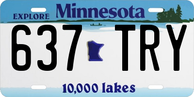MN license plate 637TRY