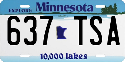 MN license plate 637TSA