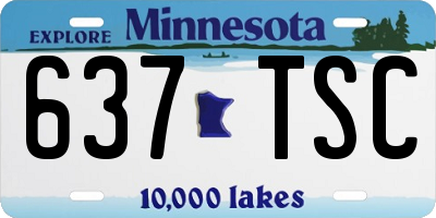 MN license plate 637TSC
