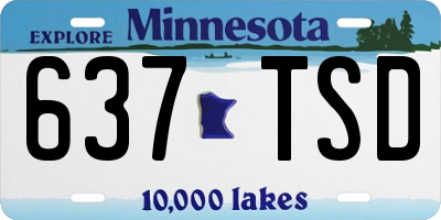 MN license plate 637TSD