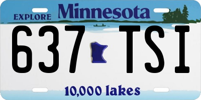 MN license plate 637TSI