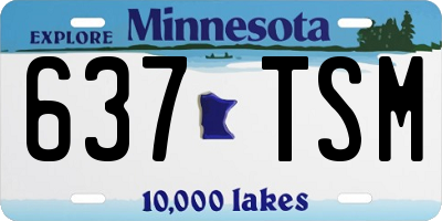 MN license plate 637TSM