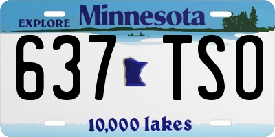 MN license plate 637TSO
