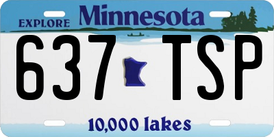 MN license plate 637TSP