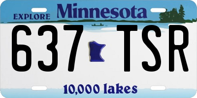 MN license plate 637TSR