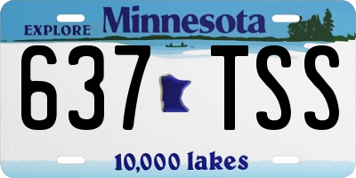 MN license plate 637TSS