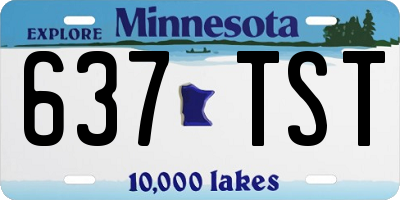 MN license plate 637TST