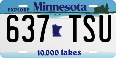 MN license plate 637TSU