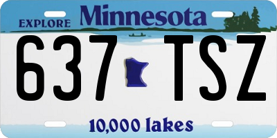 MN license plate 637TSZ