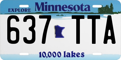 MN license plate 637TTA