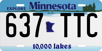MN license plate 637TTC