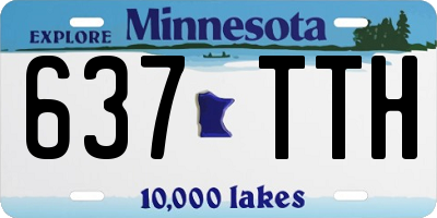 MN license plate 637TTH