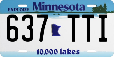 MN license plate 637TTI