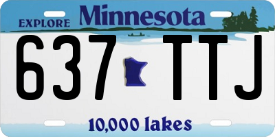 MN license plate 637TTJ