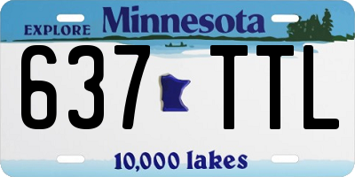 MN license plate 637TTL