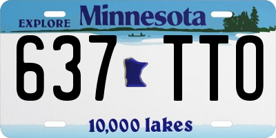 MN license plate 637TTO