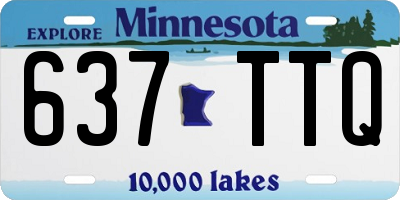 MN license plate 637TTQ