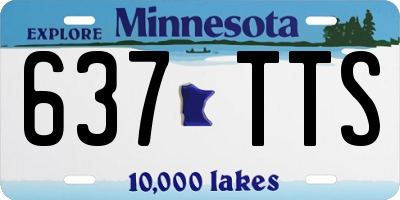 MN license plate 637TTS