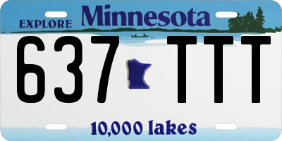 MN license plate 637TTT