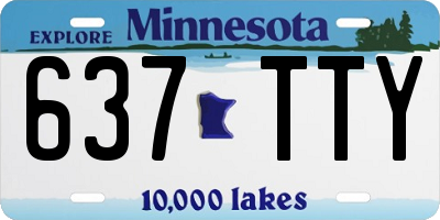 MN license plate 637TTY