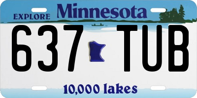 MN license plate 637TUB