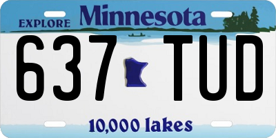 MN license plate 637TUD
