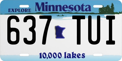 MN license plate 637TUI