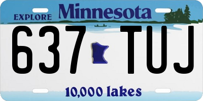 MN license plate 637TUJ
